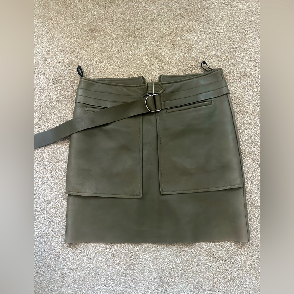 Celine leather skirt